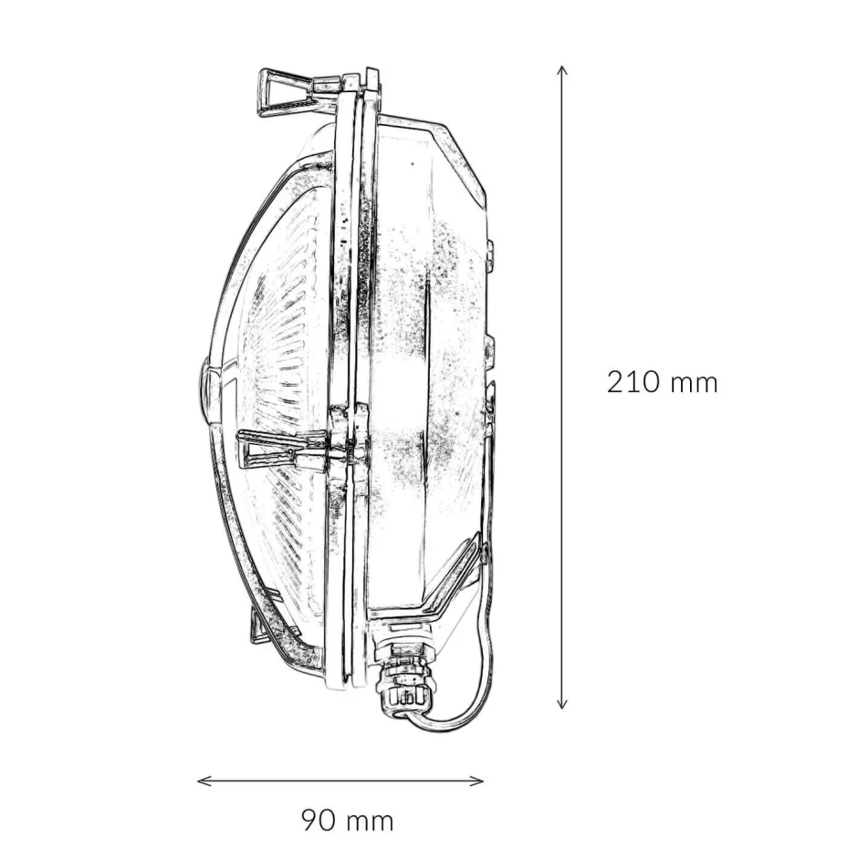 Rustikale Lampen|Metall Lampen*Lido Wandleuchte Außen Glas Messing Haus rund Maritim