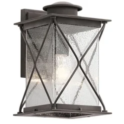 Vintage Lampen|Gartenlaternen*Elstead Wandleuchte Außen Glas Stahl IP44 Vintage Design