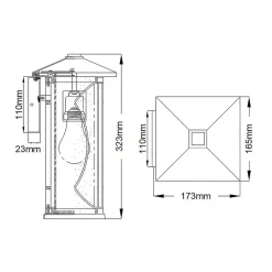 Elstead Wandleuchte außen H: 32,3 cm IP44 E27 Balkon Terrasse< Außenwandleuchten|Gartenlaternen