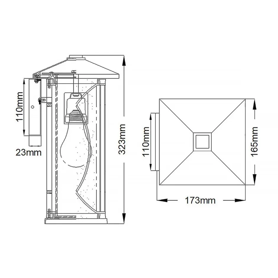 Elstead Wandleuchte außen H: 32,3 cm IP44 E27 Balkon Terrasse< Außenwandleuchten|Gartenlaternen