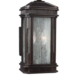 Elstead Wandleuchte Außen in Bronze H: 36 cm Antik Regenglas< Außenleuchten Antik|Außenwandleuchten