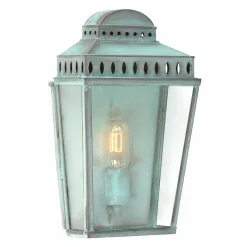 Elstead Wandleuchte Außen in Grün antik aus Messing Vintage< Außenleuchten Messing|Gartenlaternen