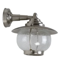 Außenleuchten Antik|Außenwandleuchten*Lido Wandleuchte Außen in Nickel Echt-Messing Hof Haus