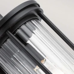 Außenwandleuchten|Gartenlaternen*Elstead Wandleuchte außen IP44 40,6 cm hoch Aluminium Glas E27