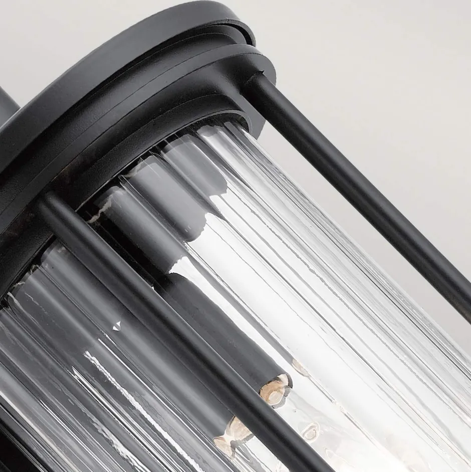 Außenwandleuchten|Gartenlaternen*Elstead Wandleuchte außen IP44 40,6 cm hoch Aluminium Glas E27