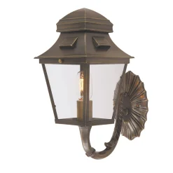 Elstead Wandleuchte außen IP44 aus Messing Glas E27 Vintage< Außenleuchten Antik|Außenleuchten Messing