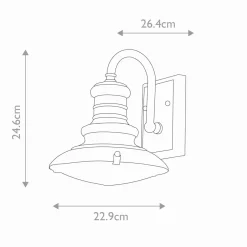 Außenleuchten Antik|Außenwandleuchten*Elstead Wandleuchte außen IP44 E27 in Messing antik Vintage