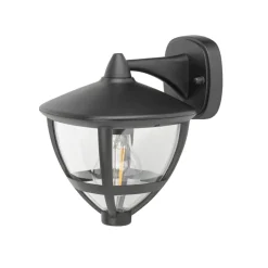 Außenwandleuchten|Gartenlaternen*Nowodvorski Wandleuchte außen IP44 E27 Schwarz H: 23 cm dekorativ