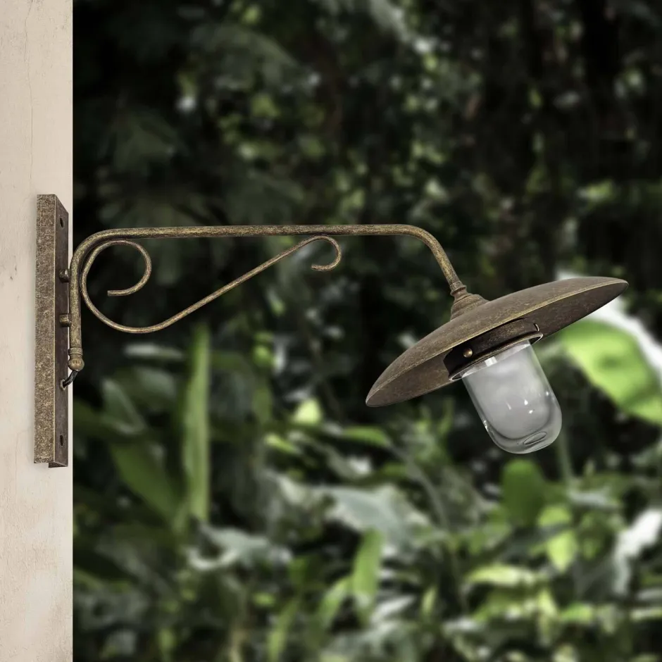 Außenleuchten Antik|Außenleuchten Messing*Giovanni Battista Wandleuchte außen IP44 Messing E27 in Bronze Antik matt