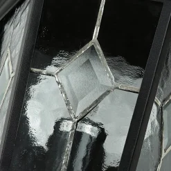 Elstead Wandleuchte Außen Kirchenglas IP43 Schwarz Haus< Vintage Lampen|Rustikale Lampen