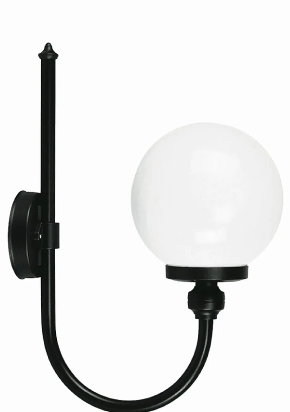 Außenleuchten Antik|Außenwandleuchten*Lido Wandleuchte Außen Kugel Schirm Schwarz Weiß E27 IP43