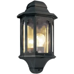 Elstead Wandleuchte Außen Laterne Schwarz Rustikal IP44 Haus< Außenleuchten Antik|Außenwandleuchten