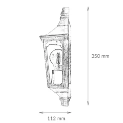 Vintage Lampen|Rustikale Lampen*Elstead Wandleuchte Außen Laterne Goldschwarz Aluminium