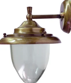 Lido Wandleuchte Außen Messing Glas Hof Haus Maritim< Außenwandleuchten|Rustikale Lampen