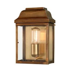 Außenwandleuchten|Vintage Lampen*Elstead Wandleuchte Außen Messing Glas IP44 Vintage Haus