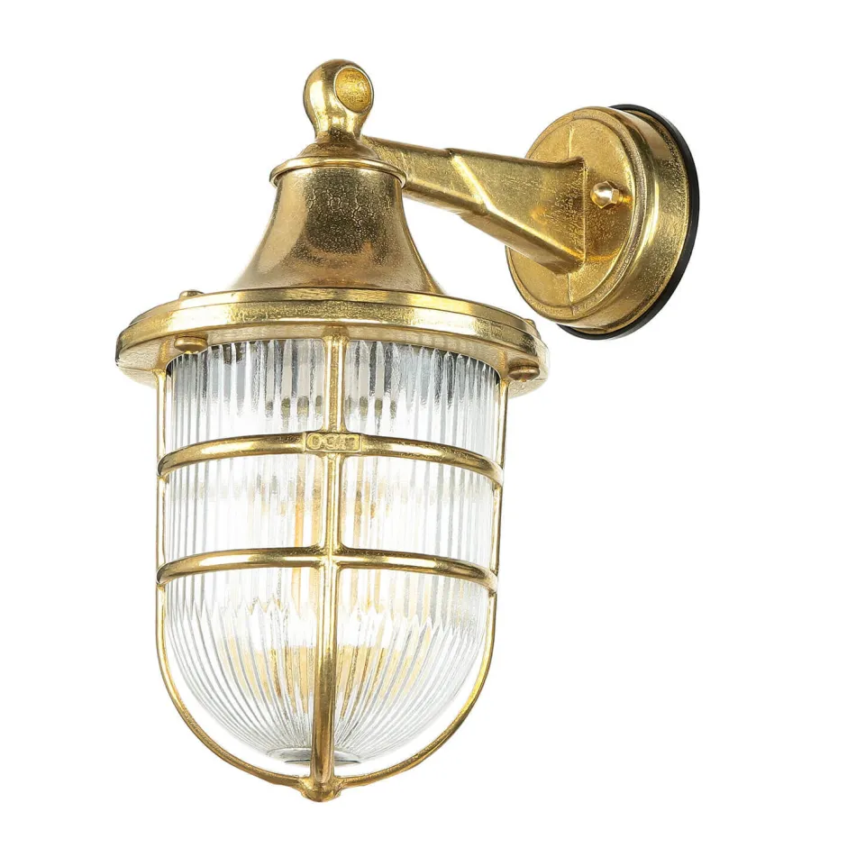 Lido Wandleuchte Außen Messing Maritim IP64 Haus Hof< Rustikale Lampen|Metall Lampen