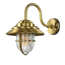 Lido Wandleuchte Außen Messing Maritim IP64 Terrasse Hof< Außenwandleuchten|Rustikale Lampen