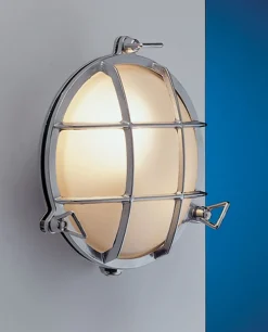 Außenwandleuchten|Lampen Aus Aller Welt*Laura Suardi Wandleuchte Außen Messing verchromt Bullauge Schiff