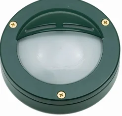 Außenwandleuchten|Messinglampen*Lido Wandleuchte außen Messing Glas G9 IP64 rund D: 14 cm Grün