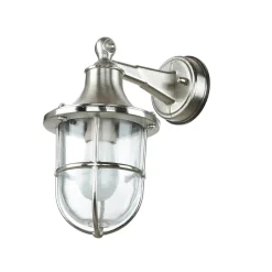 Lido Wandleuchte Außen Nickel Echt-Messing IP64 Hof< Metall Lampen|Messinglampen