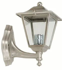 Lido Wandleuchte Außen Nickel Echt-Messing Terrasse< Außenleuchten Antik|Außenleuchten Messing