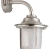 Außenwandleuchten|Rustikale Lampen*Lido Wandleuchte Außen Nickel Echt-Messing IP64 Maritim