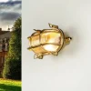 Lido Wandleuchte Außen SKIATHOS Echt Messing Maritim< Metall Lampen|Messinglampen
