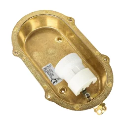 Lido Wandleuchte Außen Terrasse Messing oval Maritim< Metall Lampen|Messinglampen