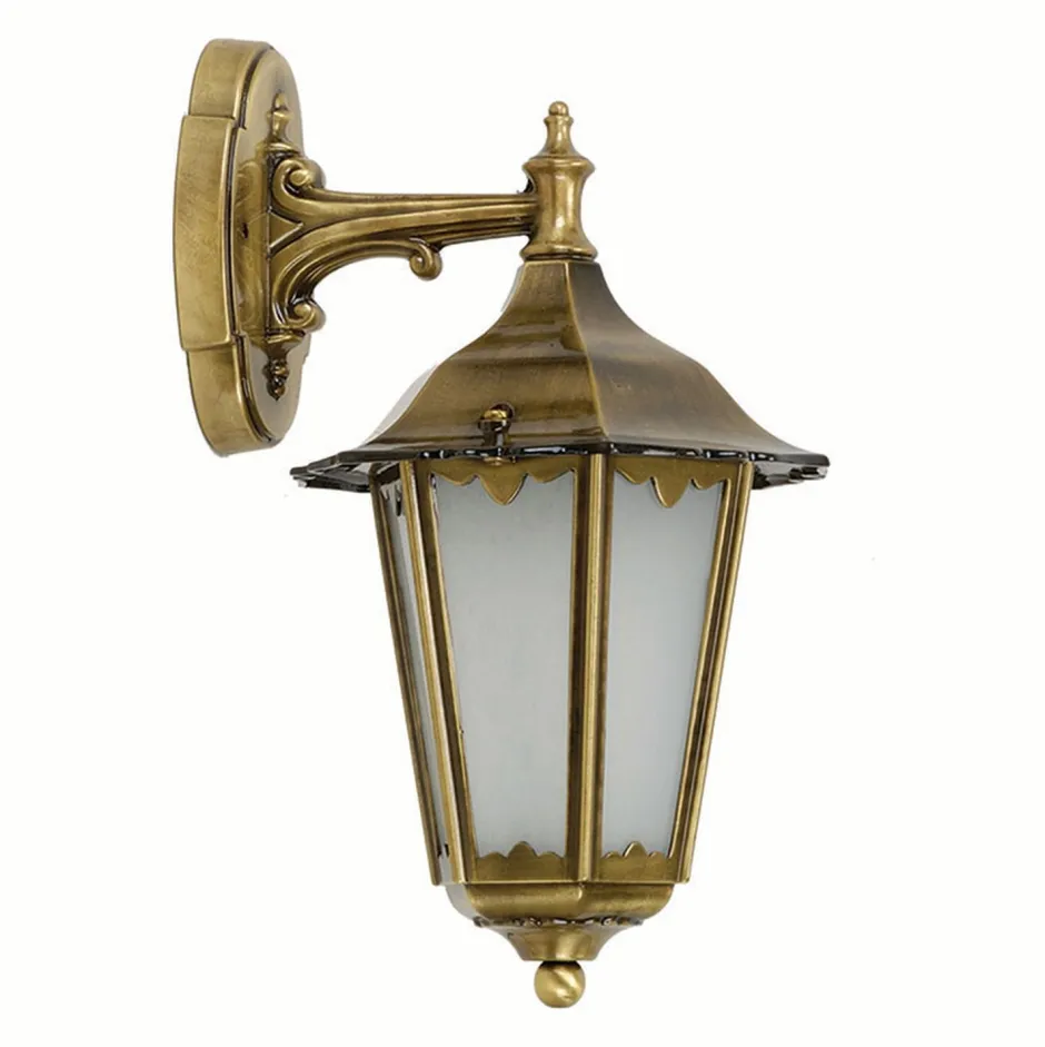 Lido Wandleuchte Außen Terrasse Hof Messing Rustikal IP43< Rustikale Lampen|Metall Lampen