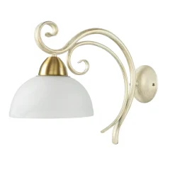 Wohnzimmerlampen|Glaslampen*Luminex Wandleuchte AURORA WHITE in Shabby Weiß