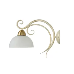Wohnzimmerlampen|Glaslampen*Luminex Wandleuchte AURORA WHITE in Shabby Weiß