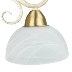 Wohnzimmerlampen|Glaslampen*Luminex Wandleuchte AURORA WHITE in Shabby Weiß