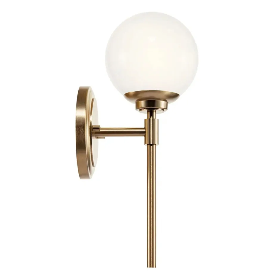 Wandleuchten|Metall Lampen*Elstead Wandleuchte Bad Kugelschirm H: 34,8 cm mit LED G9 3000K