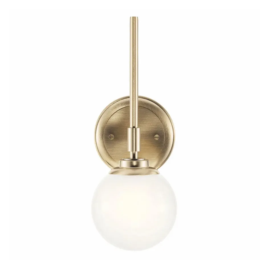 Wandleuchten|Metall Lampen*Elstead Wandleuchte Bad Kugelschirm H: 34,8 cm mit LED G9 3000K