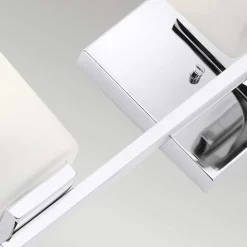 Wandleuchten|Badezimmer Lampe*Elstead Wandleuchte Bad LED G9 IP44 3000 K Glas Metall B: 58,4 cm