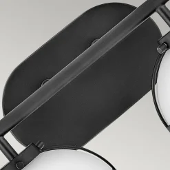 Elstead Wandleuchte Bad Metall Glas IP44 38,1 cm breit Schwarz Weiß< Badezimmer Lampe|Flurlampen