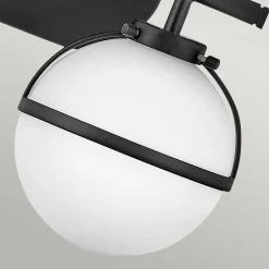 Elstead Wandleuchte Bad Metall Glas IP44 38,1 cm breit Schwarz Weiß< Badezimmer Lampe|Flurlampen