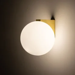 Nowodvorski Wandleuchte Badezimmer in Messing Weiß IP44 G9 Glas Metall< Glaslampen|Metall Lampen