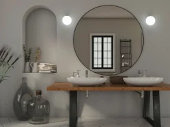 Nowodvorski Wandleuchte Badezimmer in Messing Weiß IP44 G9 Glas Metall< Glaslampen|Metall Lampen