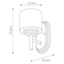 Elstead Wandleuchte Badezimmer LED G9 IP44 H: 21,6 cm Messing Weiß< Wandleuchten|Badezimmer Lampe