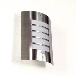 Metall Lampen|Moderne Lampen*Easylight Wandleuchte Bewegungsmelder Edelstahl IP44 wetterfest
