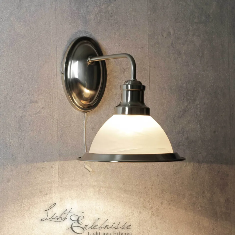 Wandleuchten|Esszimmer Lampen*Searchlight Wandleuchte BISTRO in Silber
