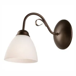 Wandleuchten|Küchenlampen*Lamkur Wandleuchte Braun Glas Metall Rustikal LIRLIN