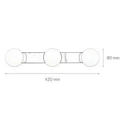 Easylight Wandleuchte BRAZOS in Chrom 3-flmg< Wandleuchten|Flurlampen