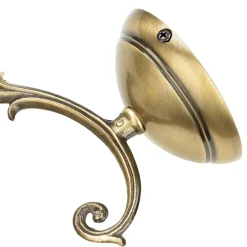 Wandleuchten|Esszimmer Lampen*Giovanni Battista Wandleuchte Bronze hell E14 Echt-Messing Glas