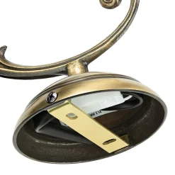 Wandleuchten|Esszimmer Lampen*Giovanni Battista Wandleuchte Bronze hell E14 Echt-Messing Glas