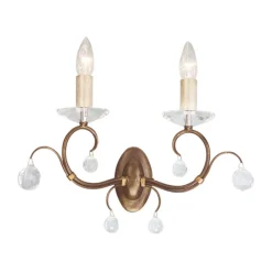 Designerlampen|Kristalllampen*Elstead Wandleuchte CANDELA 11 Bronze Wohnzimmer Lampe