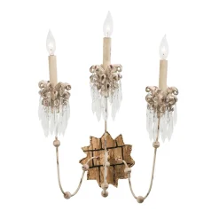 Elstead Wandleuchte CANDELA Gold Kristall 3-flmg Lampe< Wandleuchten|Moderne Lampen