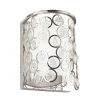 Wandleuchten|Flurlampen*Elstead Wandleuchte CASTELO Nickel Glas Seide Modern Lampe