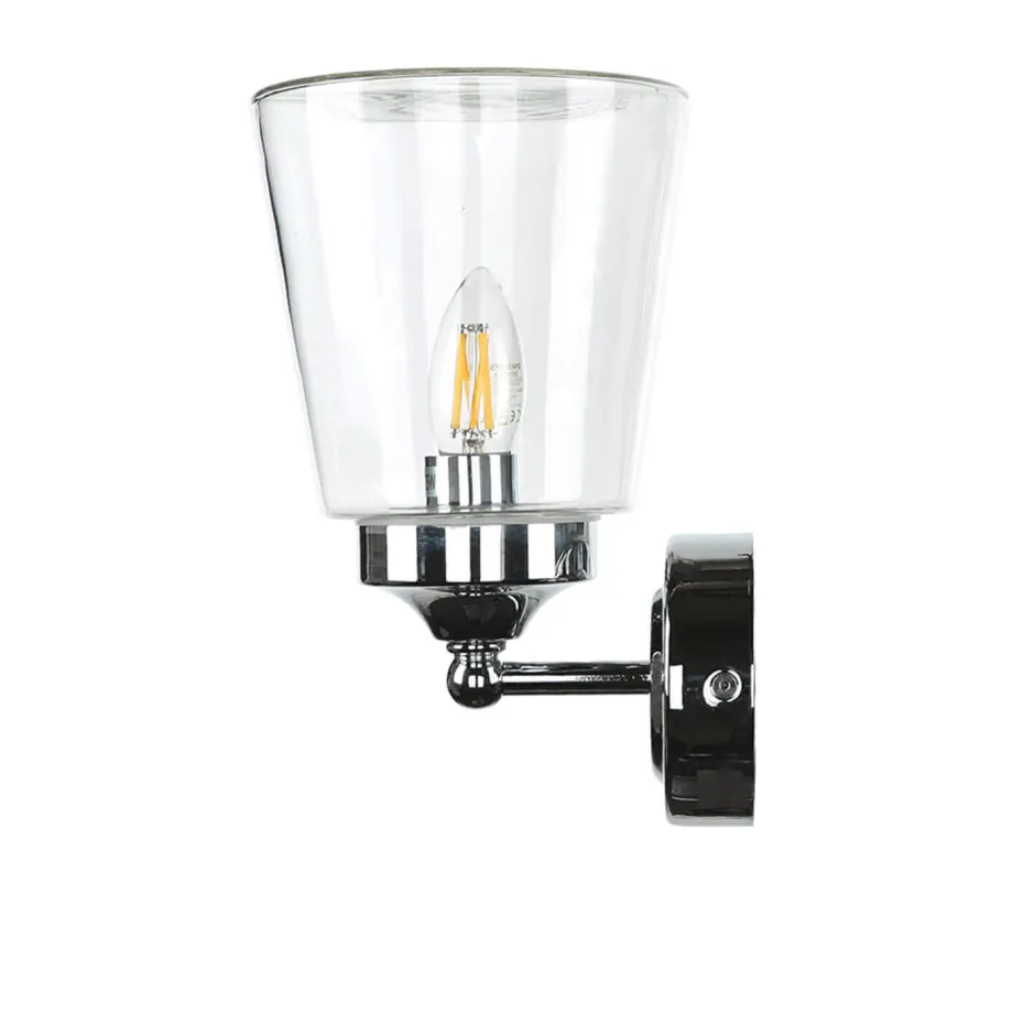 Wandleuchten|Glaslampen*Nowodvorski Wandleuchte Chrom Glas Klar Bali